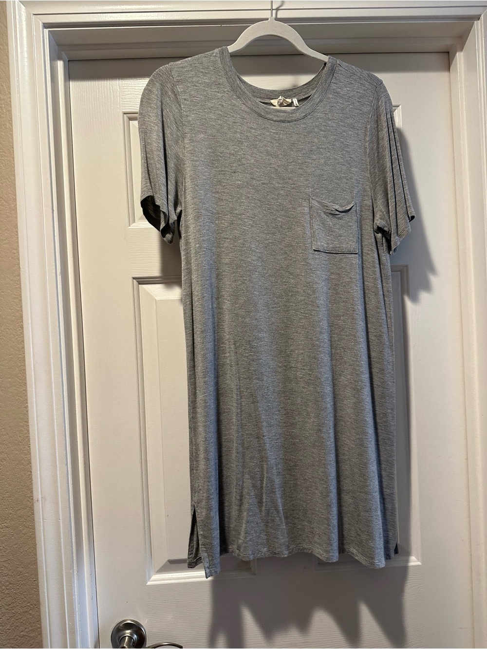 one clothing Heather Gray Crewneck T-Shirt Dress